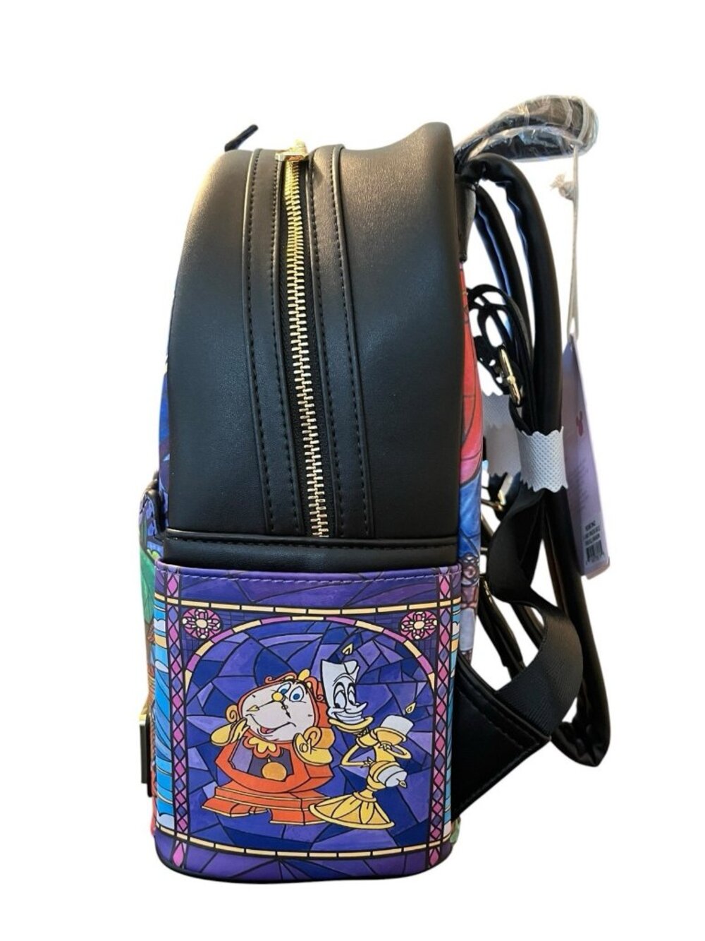 Loungefly Beauty and the Beast Belle Castle Mini Colorful Scene Backpack NWT - Picture 8 of 11